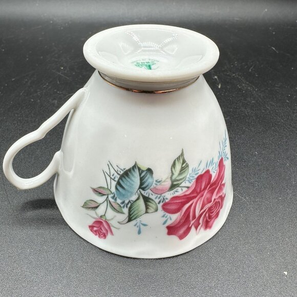 Vintage Tea Cup & Saucer  Porcelain Fine Bone China Floral Rose Yong Sheng - Picture 4 of 16